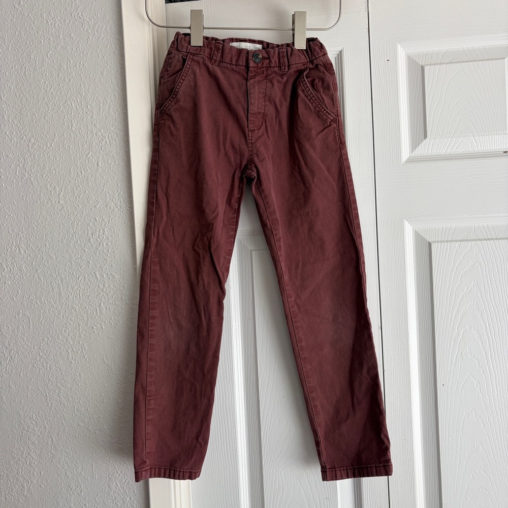 Zara Kids size 9 Burgundy Slim Chino Pants
